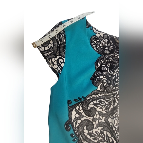 ❤️ SHELBY & PALMER DRESS SHORT SLEEVE GREEN BLACK SIZE: 6 - Picture 7 of 11